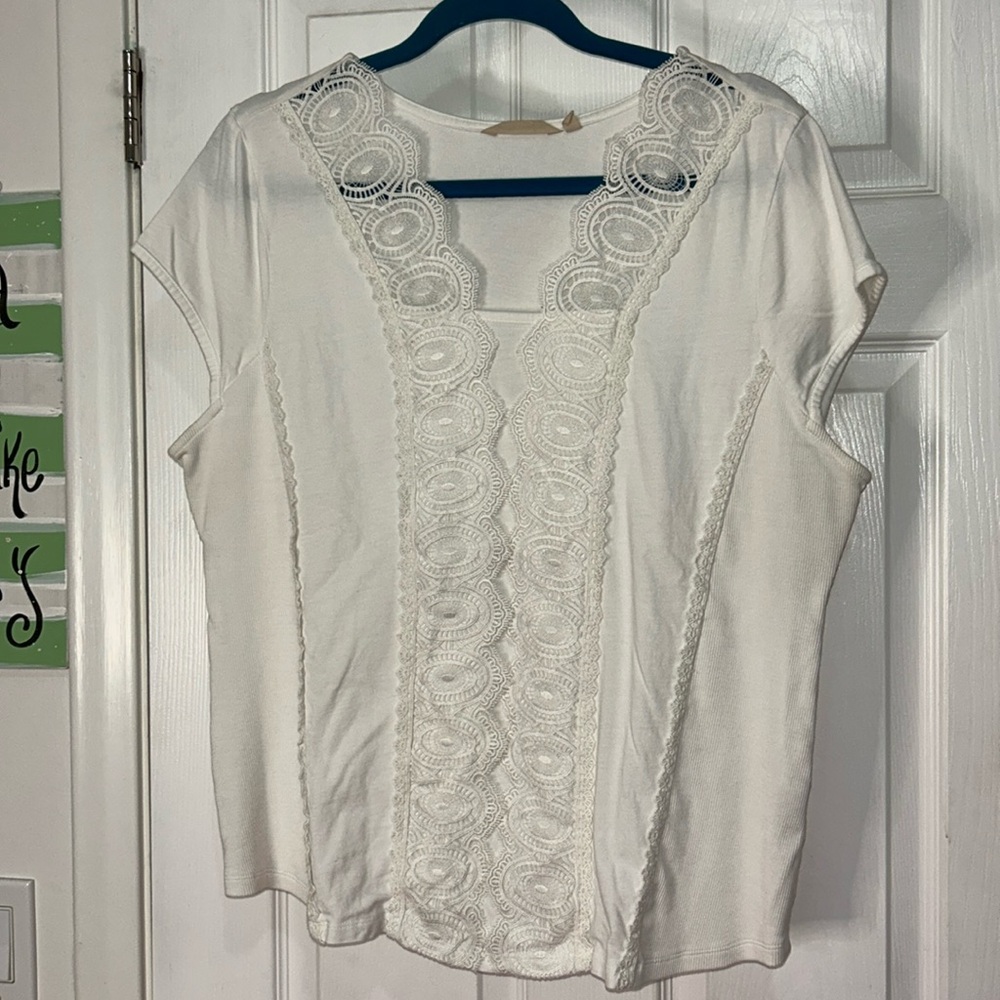 White Lace Women's Cotton Top